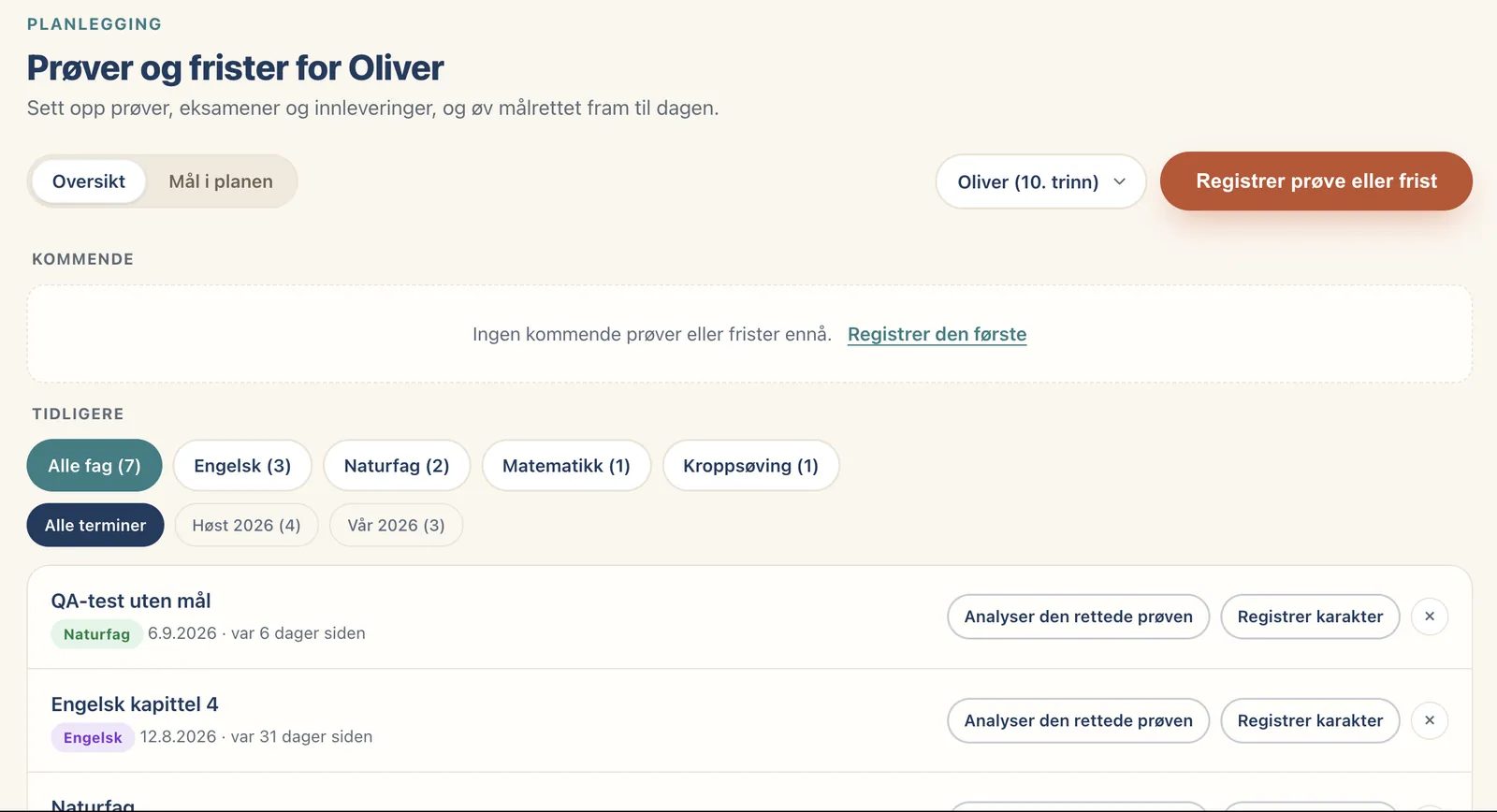 Øv målrettet til prøven: Prøver i Lekselos